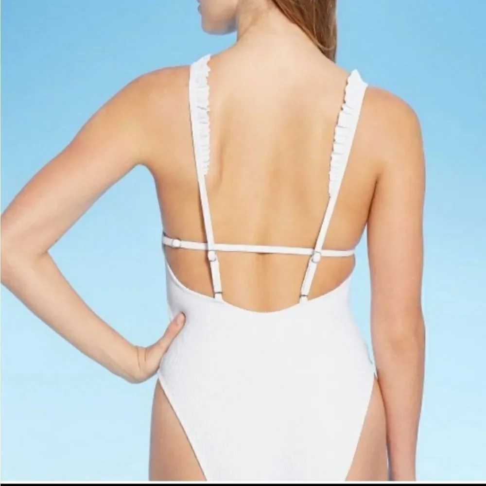 NWT Ribbed White One Piece SzSmall
